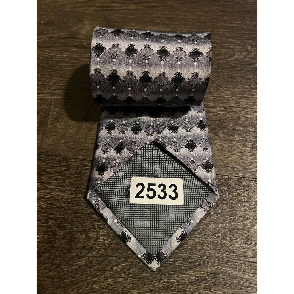 Giorgio Cosani Mens Necktie 100% Silk Geometric Diamond Grey OS